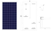 Silicon Material 340W Polycrystalline Solar Panel IP68 Waterproof