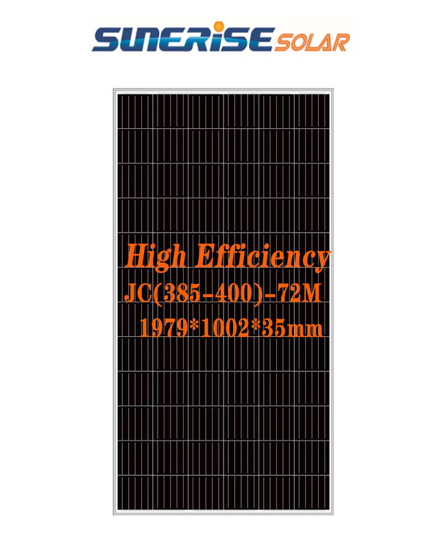Aluminium Frame 390W 49.3V Monocrystalline Solar Panel
