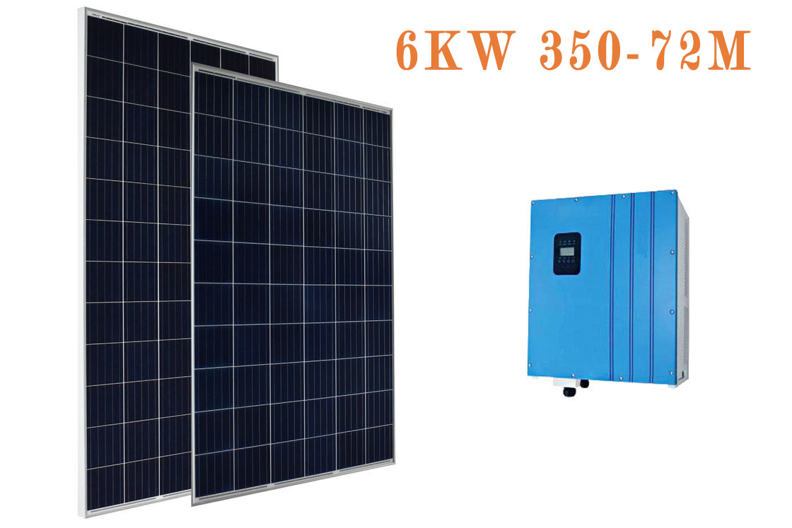 6KW Mono 350W 150m On Grid Rooftop Solar System
