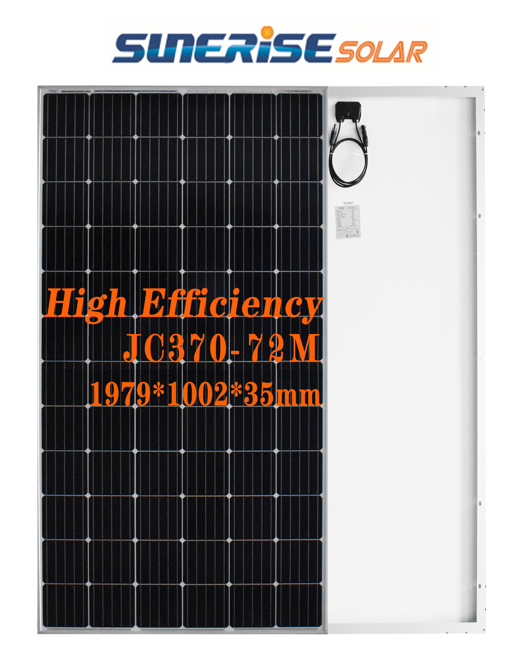 IP21 3KW Mono 370W Wifi Solar Photovoltaic Cell